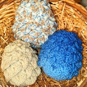 Hand Crochet Set of 3 Dragon Eggs